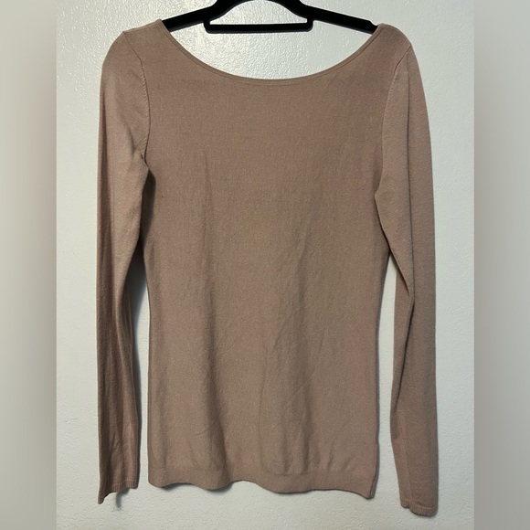 Trouve Sweaters - 🎈Trouvé | Elegant Light Pink Long Sleeve Open Back Sweater